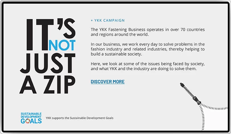 YKK campaign — It's Not Just a Zip